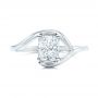 14k White Gold 14k White Gold Custom Solitaire Diamond Engagement Ring - Top View -  102011 - Thumbnail