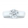 14k White Gold 14k White Gold Custom Solitaire Diamond Engagement Ring - Top View -  102030 - Thumbnail