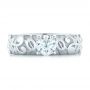 14k White Gold 14k White Gold Custom Solitaire Diamond Engagement Ring - Top View -  102306 - Thumbnail