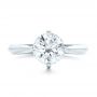 14k White Gold 14k White Gold Custom Solitaire Diamond Engagement Ring - Top View -  102600 - Thumbnail