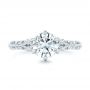 18k White Gold 18k White Gold Custom Solitaire Diamond Engagement Ring - Top View -  102952 - Thumbnail