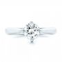 18k White Gold 18k White Gold Custom Solitaire Diamond Engagement Ring - Top View -  102954 - Thumbnail