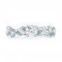  Platinum Custom Solitaire Diamond Engagement Ring - Top View -  102959 - Thumbnail