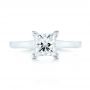  Platinum Platinum Custom Solitaire Diamond Engagement Ring - Top View -  102965 - Thumbnail