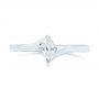 14k White Gold 14k White Gold Custom Solitaire Diamond Engagement Ring - Top View -  103144 - Thumbnail