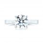 14k White Gold 14k White Gold Custom Solitaire Diamond Engagement Ring - Top View -  103356 - Thumbnail