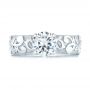 18k White Gold 18k White Gold Custom Solitaire Diamond Engagement Ring - Top View -  103501 - Thumbnail