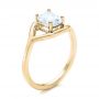14k Yellow Gold 14k Yellow Gold Custom Solitaire Diamond Engagement Ring - Three-Quarter View -  102011 - Thumbnail