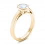 18k Yellow Gold 18k Yellow Gold Custom Solitaire Diamond Engagement Ring - Three-Quarter View -  102029 - Thumbnail