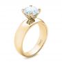 14k Yellow Gold 14k Yellow Gold Custom Solitaire Diamond Engagement Ring - Three-Quarter View -  102030 - Thumbnail