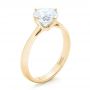 18k Yellow Gold 18k Yellow Gold Custom Solitaire Diamond Engagement Ring - Three-Quarter View -  102600 - Thumbnail