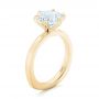 18k Yellow Gold 18k Yellow Gold Custom Solitaire Diamond Engagement Ring - Three-Quarter View -  102831 - Thumbnail
