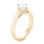 14k Yellow Gold 14k Yellow Gold Custom Solitaire Diamond Engagement Ring - Three-Quarter View -  102954 - Thumbnail