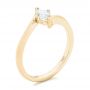 18k Yellow Gold 18k Yellow Gold Custom Solitaire Diamond Engagement Ring - Three-Quarter View -  103144 - Thumbnail