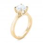 14k Yellow Gold 14k Yellow Gold Custom Solitaire Diamond Engagement Ring - Three-Quarter View -  103356 - Thumbnail