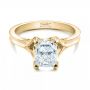 14k Yellow Gold 14k Yellow Gold Custom Solitaire Diamond Engagement Ring - Flat View -  101899 - Thumbnail