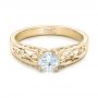 14k Yellow Gold 14k Yellow Gold Custom Solitaire Diamond Engagement Ring - Flat View -  102074 - Thumbnail