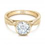 14k Yellow Gold 14k Yellow Gold Custom Solitaire Diamond Engagement Ring - Flat View -  102152 - Thumbnail