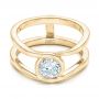18k Yellow Gold 18k Yellow Gold Custom Solitaire Diamond Engagement Ring - Flat View -  102427 - Thumbnail