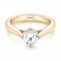 14k Yellow Gold 14k Yellow Gold Custom Solitaire Diamond Engagement Ring - Flat View -  102954 - Thumbnail