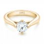 14k Yellow Gold 14k Yellow Gold Custom Solitaire Diamond Engagement Ring - Flat View -  102954 - Thumbnail