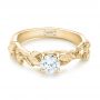 18k Yellow Gold 18k Yellow Gold Custom Solitaire Diamond Engagement Ring - Flat View -  102959 - Thumbnail