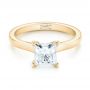18k Yellow Gold 18k Yellow Gold Custom Solitaire Diamond Engagement Ring - Flat View -  102965 - Thumbnail
