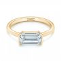 18k Yellow Gold 18k Yellow Gold Custom Solitaire Diamond Engagement Ring - Flat View -  103067 - Thumbnail