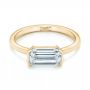 14k Yellow Gold 14k Yellow Gold Custom Solitaire Diamond Engagement Ring - Flat View -  103067 - Thumbnail