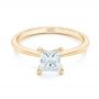 18k Yellow Gold 18k Yellow Gold Custom Solitaire Diamond Engagement Ring - Flat View -  103096 - Thumbnail