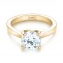 14k Yellow Gold 14k Yellow Gold Custom Solitaire Diamond Engagement Ring - Flat View -  103356 - Thumbnail