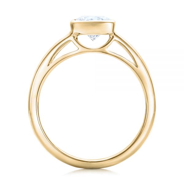 18k Yellow Gold 18k Yellow Gold Custom Solitaire Diamond Engagement Ring - Front View - 102029