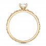 14k Yellow Gold Custom Solitaire Diamond Engagement Ring - Front View -  102306 - Thumbnail