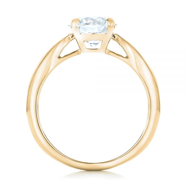 18k Yellow Gold 18k Yellow Gold Custom Solitaire Diamond Engagement Ring - Front View -  102535