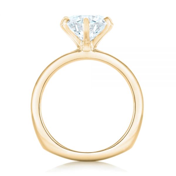 14k Yellow Gold 14k Yellow Gold Custom Solitaire Diamond Engagement Ring - Front View -  102831