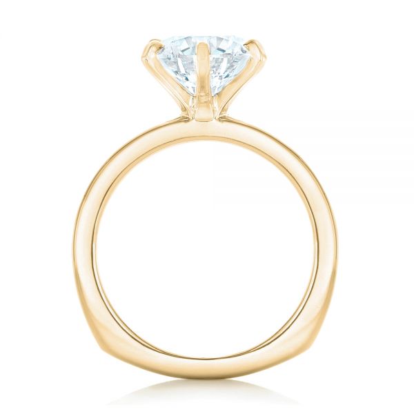 14k Yellow Gold 14k Yellow Gold Custom Solitaire Diamond Engagement Ring - Front View - 102831