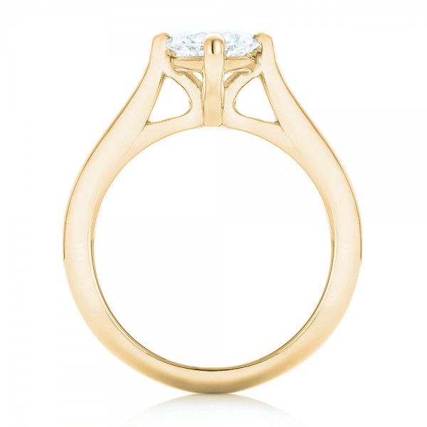 14k Yellow Gold 14k Yellow Gold Custom Solitaire Diamond Engagement Ring - Front View - 102954