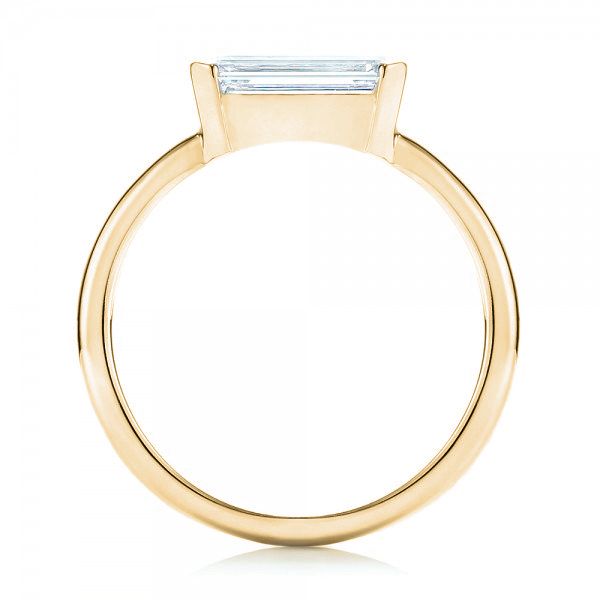 14k Yellow Gold 14k Yellow Gold Custom Solitaire Diamond Engagement Ring - Front View - 103067