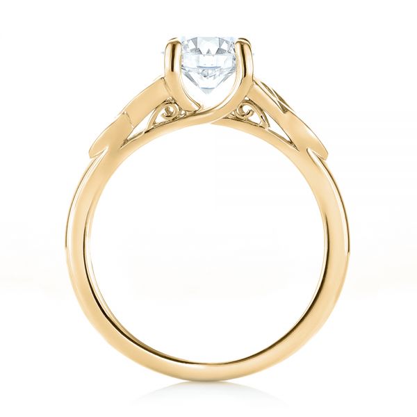 14k Yellow Gold 14k Yellow Gold Custom Solitaire Diamond Engagement Ring - Front View - 103224