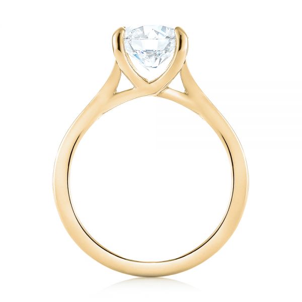 18k Yellow Gold 18k Yellow Gold Custom Solitaire Diamond Engagement Ring - Front View -  103356