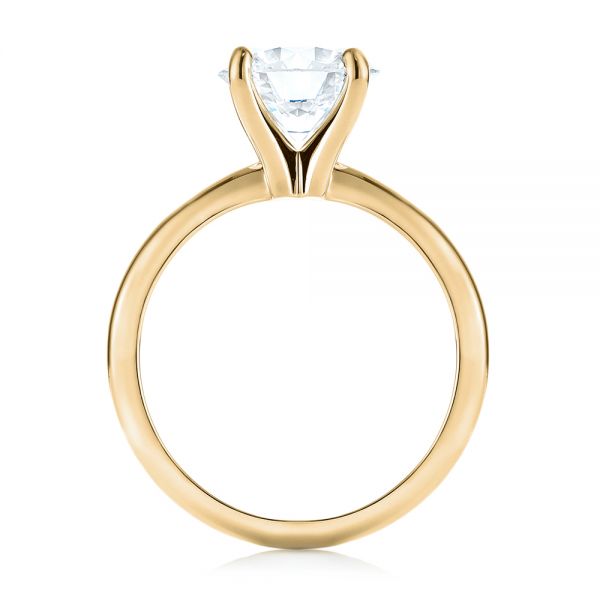 18k Yellow Gold 18k Yellow Gold Custom Solitaire Diamond Engagement Ring - Front View -  103636