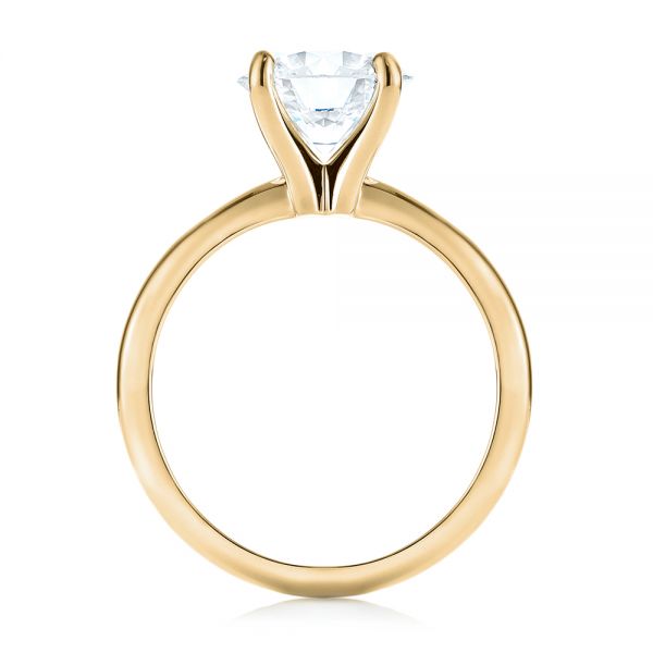 18k Yellow Gold 18k Yellow Gold Custom Solitaire Diamond Engagement Ring - Front View - 103636
