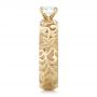 14k Yellow Gold Custom Solitaire Diamond Engagement Ring - Side View -  102306 - Thumbnail