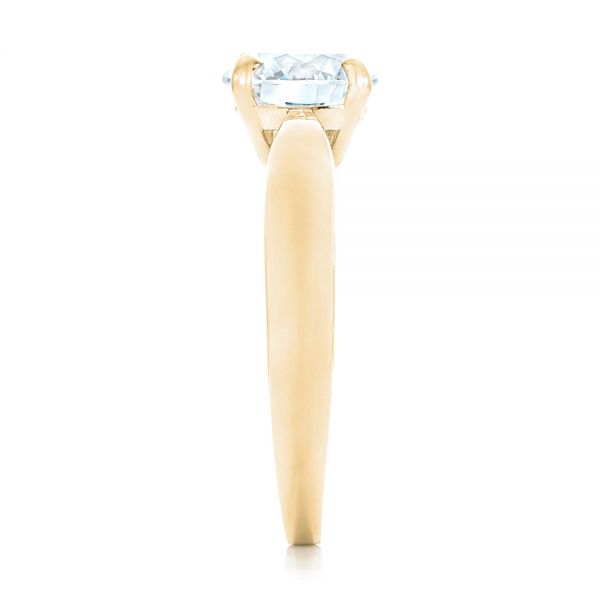 14k Yellow Gold 14k Yellow Gold Custom Solitaire Diamond Engagement Ring - Side View -  102535