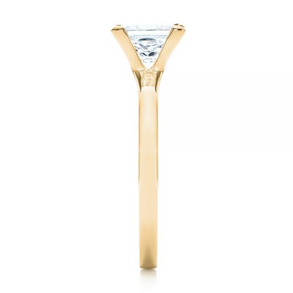 14k Yellow Gold 14k Yellow Gold Custom Solitaire Diamond Engagement Ring - Side View - 102965