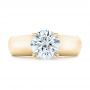 18k Yellow Gold 18k Yellow Gold Custom Solitaire Diamond Engagement Ring - Top View -  102030 - Thumbnail