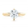 18k Yellow Gold 18k Yellow Gold Custom Solitaire Diamond Engagement Ring - Top View -  102600 - Thumbnail