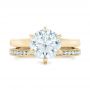 14k Yellow Gold 14k Yellow Gold Custom Solitaire Diamond Engagement Ring - Top View -  102831 - Thumbnail