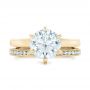 18k Yellow Gold 18k Yellow Gold Custom Solitaire Diamond Engagement Ring - Top View -  102831 - Thumbnail