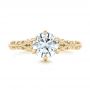 14k Yellow Gold 14k Yellow Gold Custom Solitaire Diamond Engagement Ring - Top View -  102952 - Thumbnail